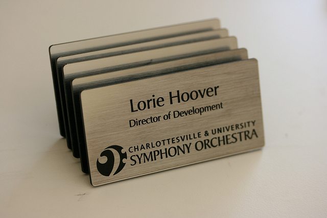 green magnetic name tags