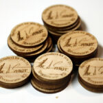 Custom engraved wooden circles