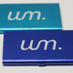 Laser engraved business card cases