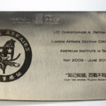Laser engraved stainless steel cleaver