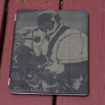 Artwork on Black Leather iPad Smart Cover