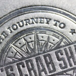 Detail of debossed leather iPad Case