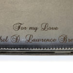 Engraved Eco-Vue Black Leather iPad Case