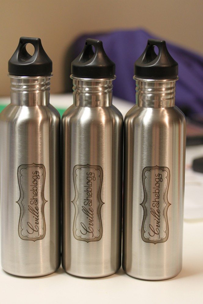 Stainless Steel Water Bottles - In A Flash Laser - iPad Laser Engraving