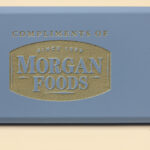 Logo laser engraved onto blue iPad Smart Cover