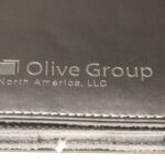 Logo laser etched on to leather EcoVue iPad Case