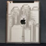 Laser etched iPad - bottles