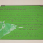 Laser engraved green iPad smart cover