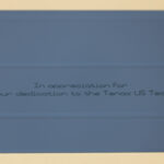 Inscription on blue iPad mini Smart Cover
