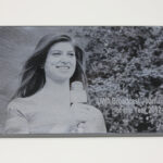 Laser engraved marble tile