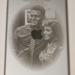 Photo laser engraved onto iPad mini