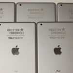 Engraved iPad minis for Houston Chronicle and Monster