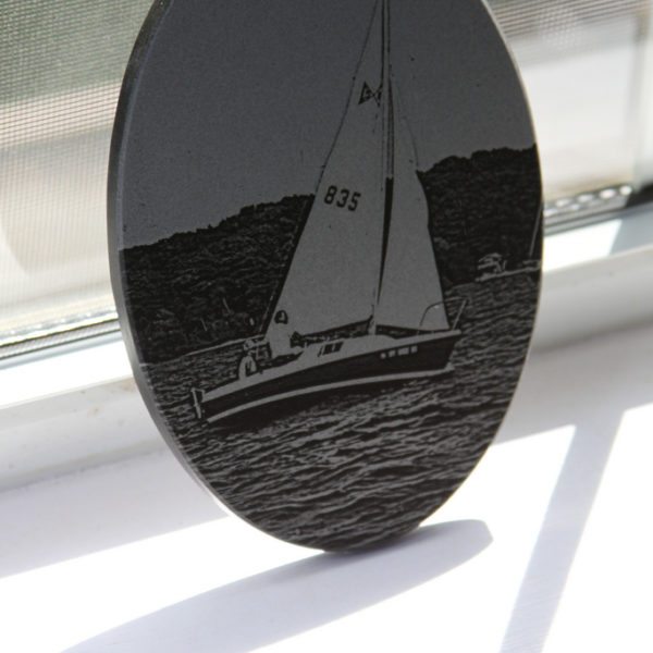 Sailing Windy - Laser Engraved Granite Tile