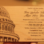 Full view of Wooden Wedding Invitation