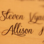 Laser Engraved Detail on Maple