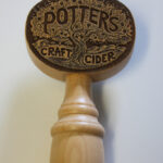 Laser Engraved Tap Handle for Potter's Craft Cider